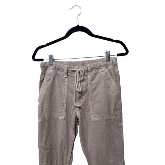 American Eagle Tan Khaki Drawstring Joggers Size 6 Capsule Staple - Picture 4 of 13